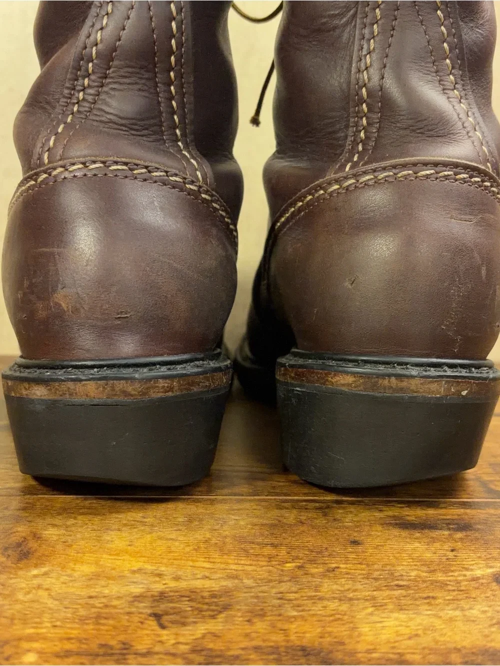 Vintage Wesco Logger Steel Toe Leather Boots Mens Size 10.5 or 11 Lace Up USA